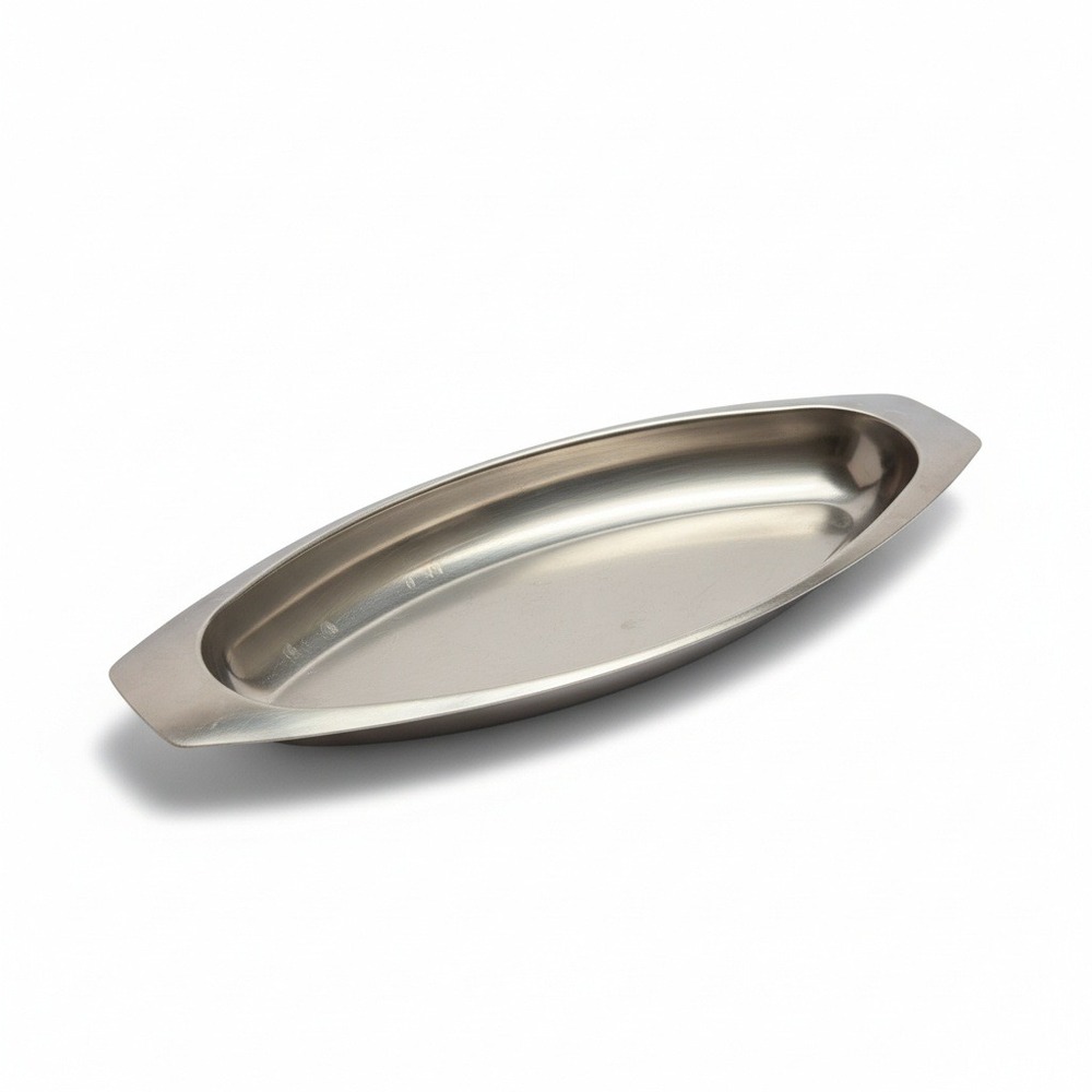 Kalmar Denmark Stainless Serving Tray Danish‎ Modern MCM Minimalist Silver Vtg